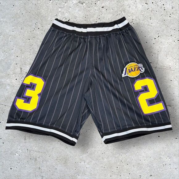 NBA Other - Los Angeles Lakers 23 Black Pinstripe NBA Shorts Men’s Small Elastic Waist